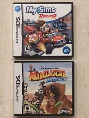 MySims Racing Nintendo DS Game & Madagascar Kartz Nintendo DS Games Lot of 2 CIB